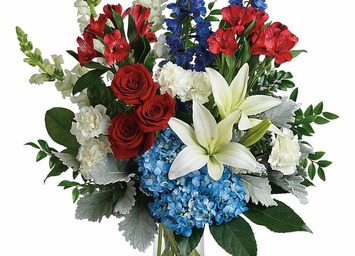 Red White & Blue Floral Tributes