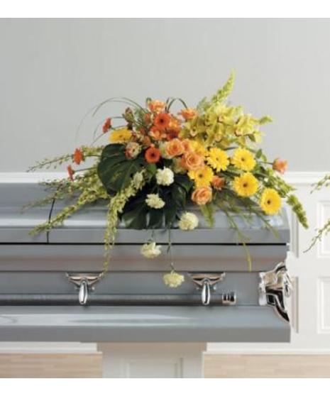 Tropical Vibe Casket Spray