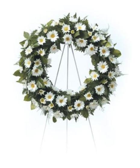 White Daisy Wreath