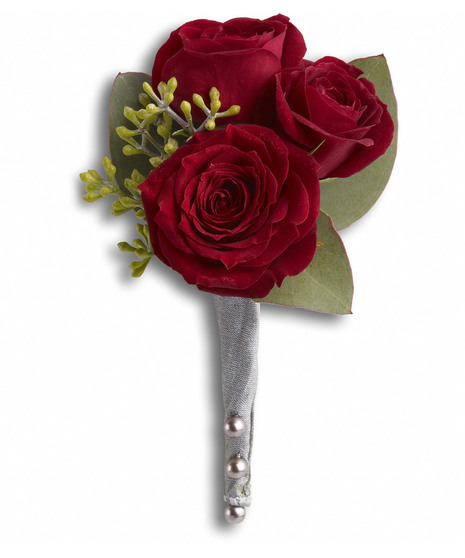 King's Red Rose Boutonniere