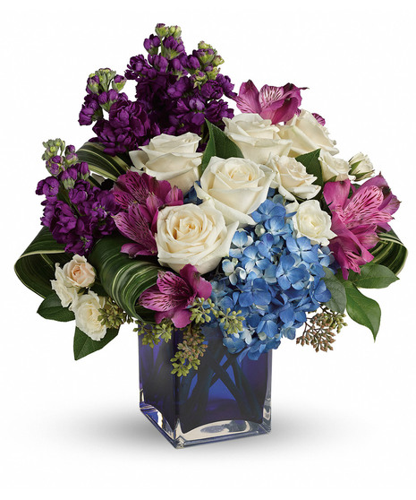 Portrait In Purple Bouquet