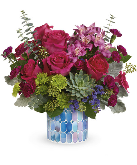 Water Color Mosaic  Bouquet