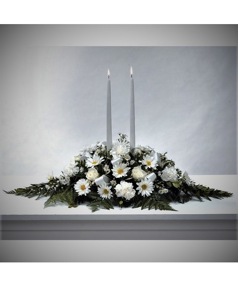 White Candle Arrangement