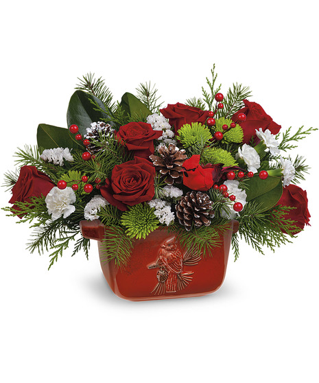 Christmas Cardinal Centerpiece