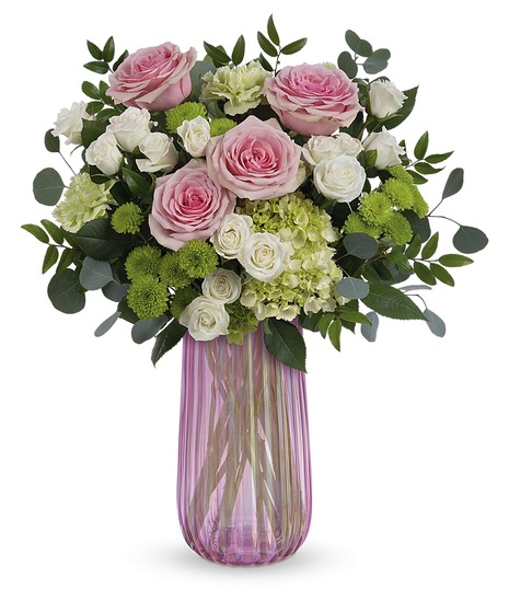 Iridescent Radiance with 4 Roses