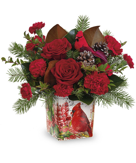 Cardinal Cube Bouquet