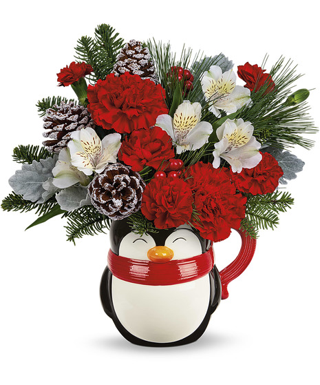 Snowy Smiles Mug Bouquet