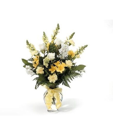 Yellow & White Vase