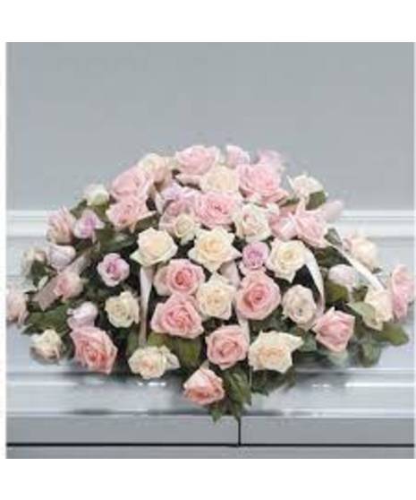 Pastels Rose Casket Spray