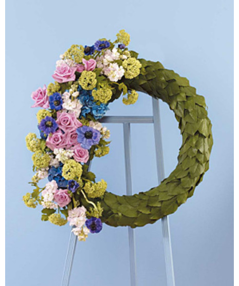 Eucalyptus Wreath with Floral Accents