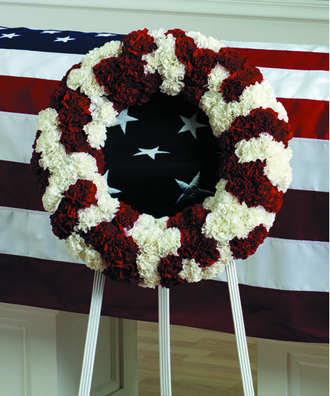 Red & White Patriotic Wreath