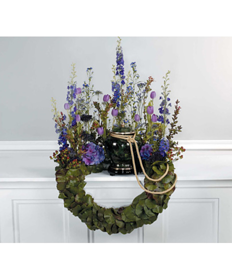 Lavender & Scaled Wreath Memorial
