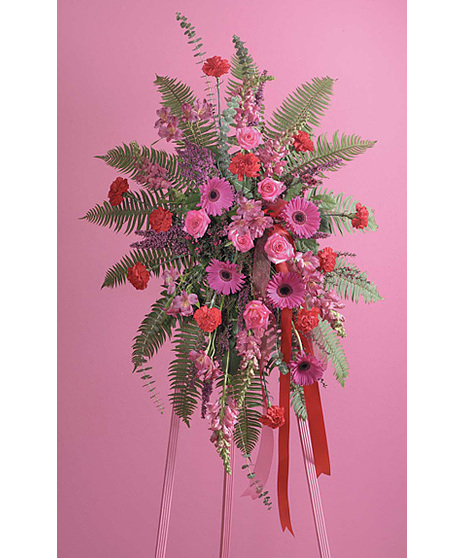 Fuchsia & Red Standing Spray
