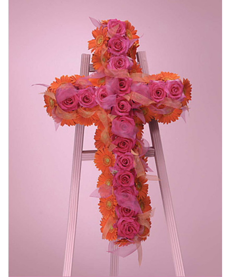 Rose & Gerbera Daisy Cross