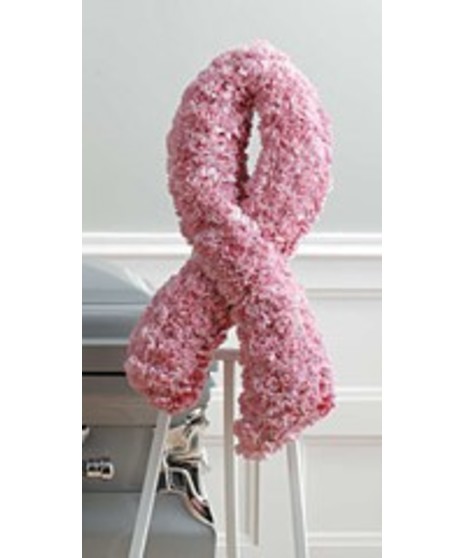 Pink Ribbon Standing Spray