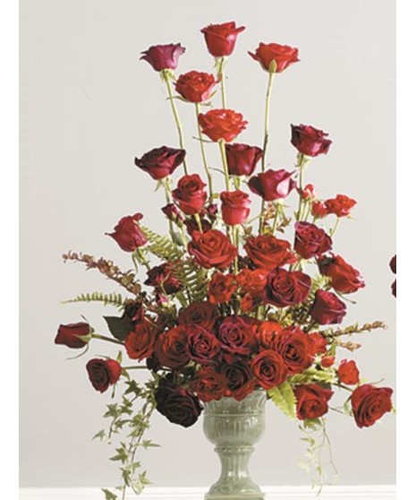 Traditional Red Rose Arrangement