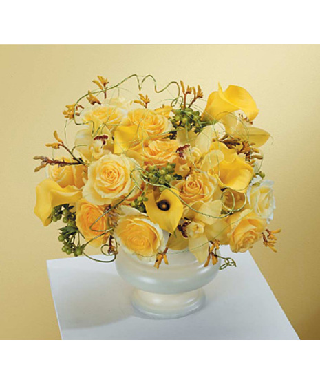 Yellow Urn Arrangement