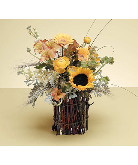 Twig Covered Vase Arrangement