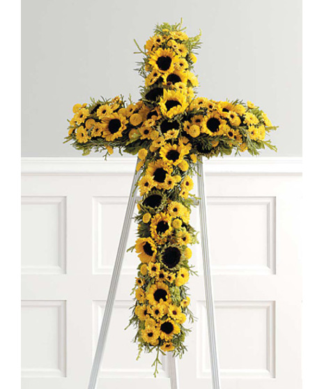 Yellow Sunflower Cross