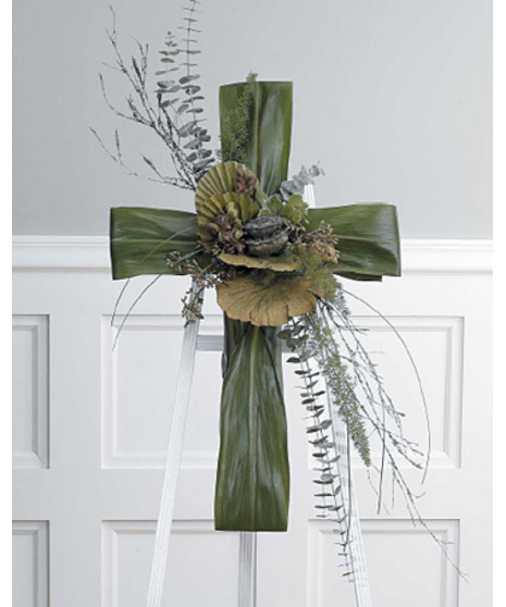 Green Foliage Cross