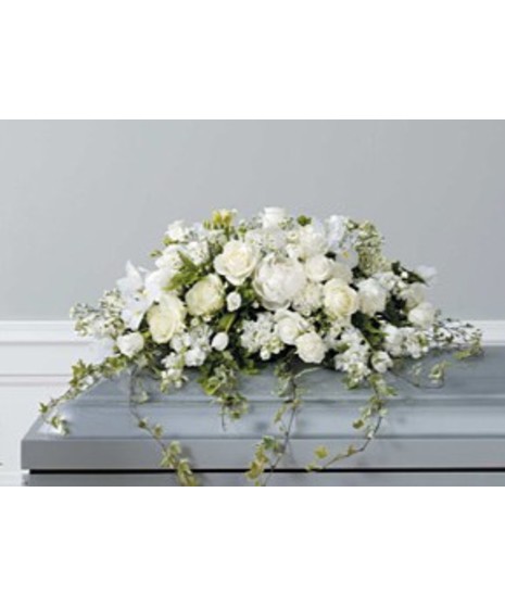 White  Casket Spray