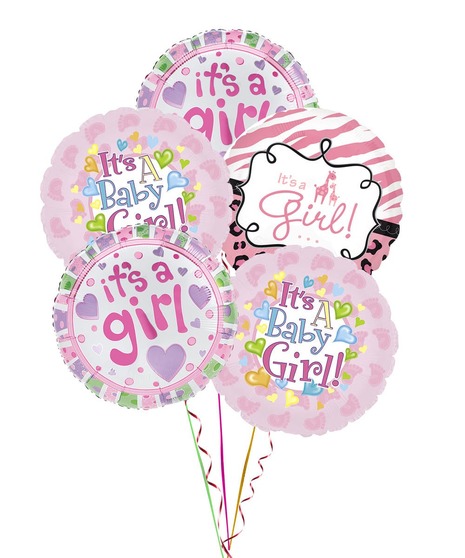 Baby Girl  Balloon Bunch