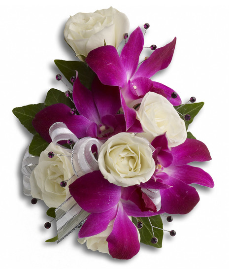 Fancy Orchids and Roses Wristlet