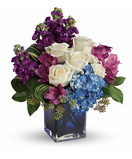 Portrait In Purple Bouquet