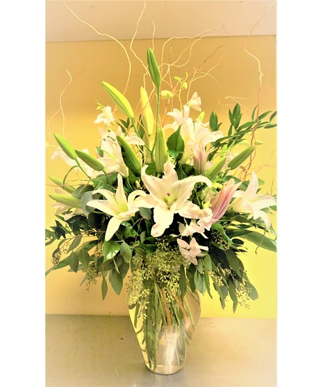White Lilies & Orchids