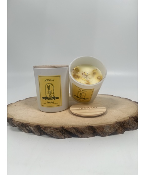 VANILLA YELLOW CANDLE 7oz