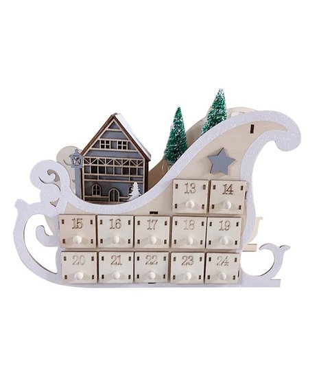 Christmas Advent Calender White Sleigh