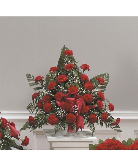 Carnation Cloud Basket Arrangement