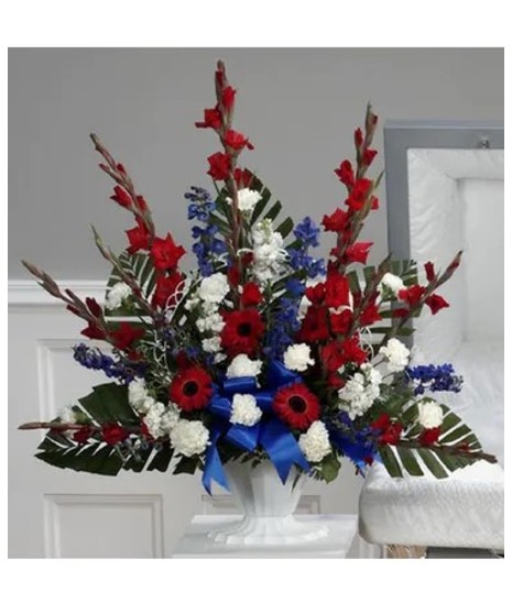 Red White & Blue Pedestal Arrangement
